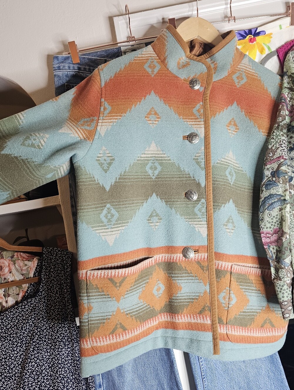 VTG Pendleton Aztec Blanket Jacket - Picture 16 of 16